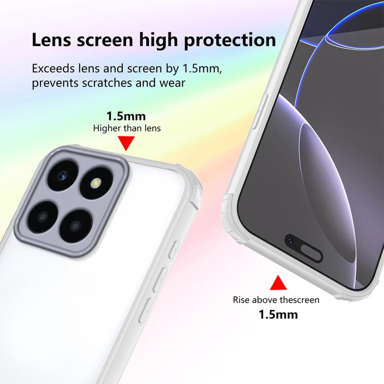 For Honor X6a Four Corners Shield Shockproof TPU Hybrid PC Phone Case