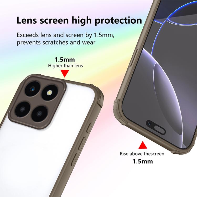 For Honor X6a Four Corners Shield Shockproof TPU Hybrid PC Phone Case