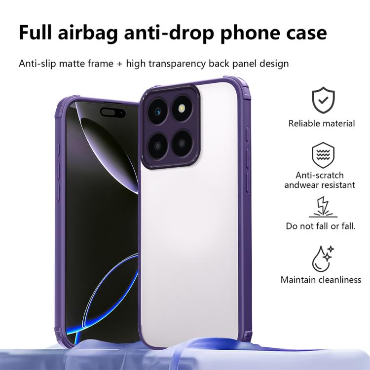 For Honor X6a Four Corners Shield Shockproof TPU Hybrid PC Phone Case