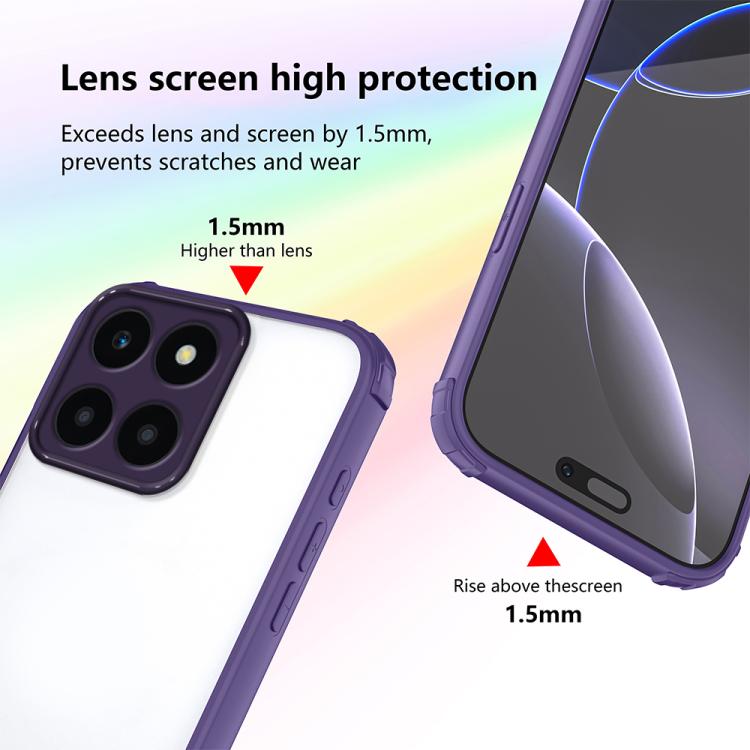 For Honor X6a Four Corners Shield Shockproof TPU Hybrid PC Phone Case