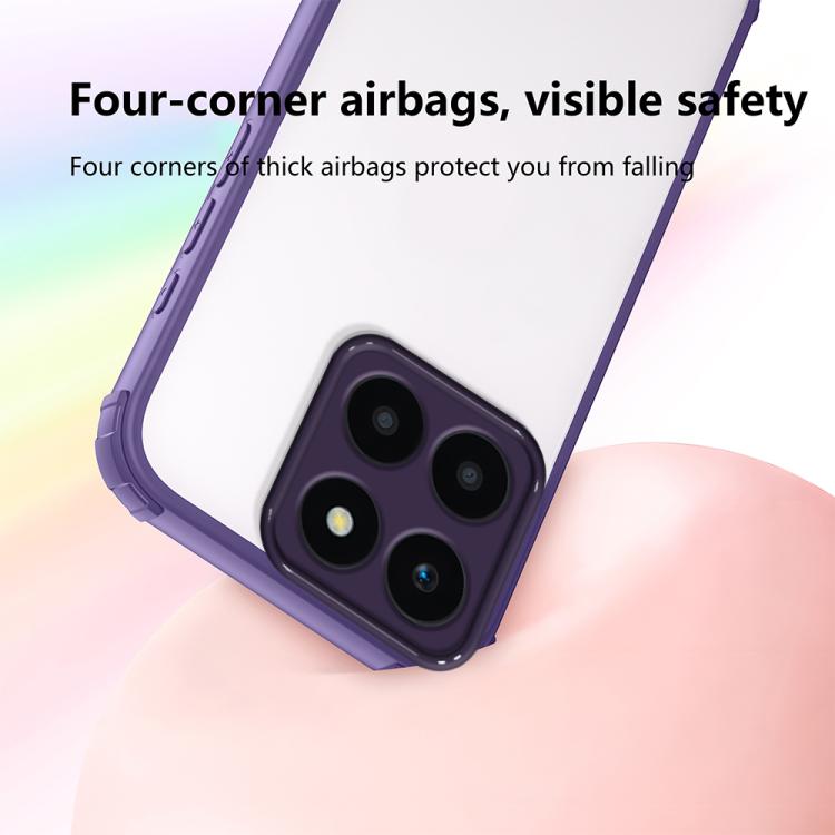 For Honor X6a Four Corners Shield Shockproof TPU Hybrid PC Phone Case