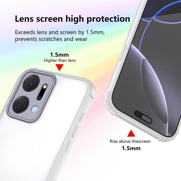 For Honor X7a Four Corners Shield Shockproof TPU Hybrid PC Phone Case