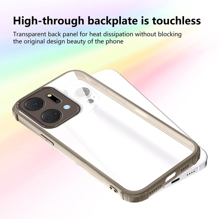 For Honor X7a Four Corners Shield Shockproof TPU Hybrid PC Phone Case
