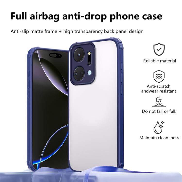 For Honor X7a Four Corners Shield Shockproof TPU Hybrid PC Phone Case