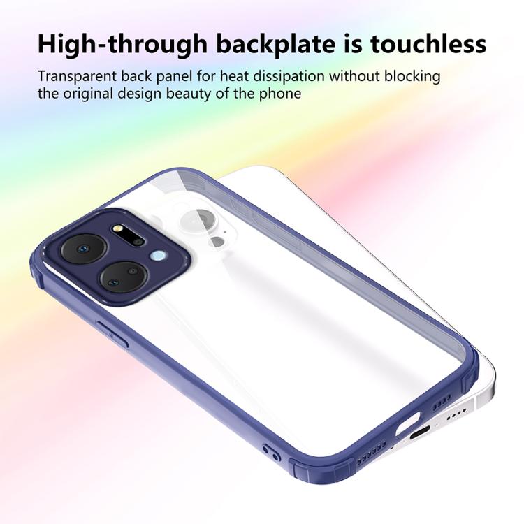 For Honor X7a Four Corners Shield Shockproof TPU Hybrid PC Phone Case