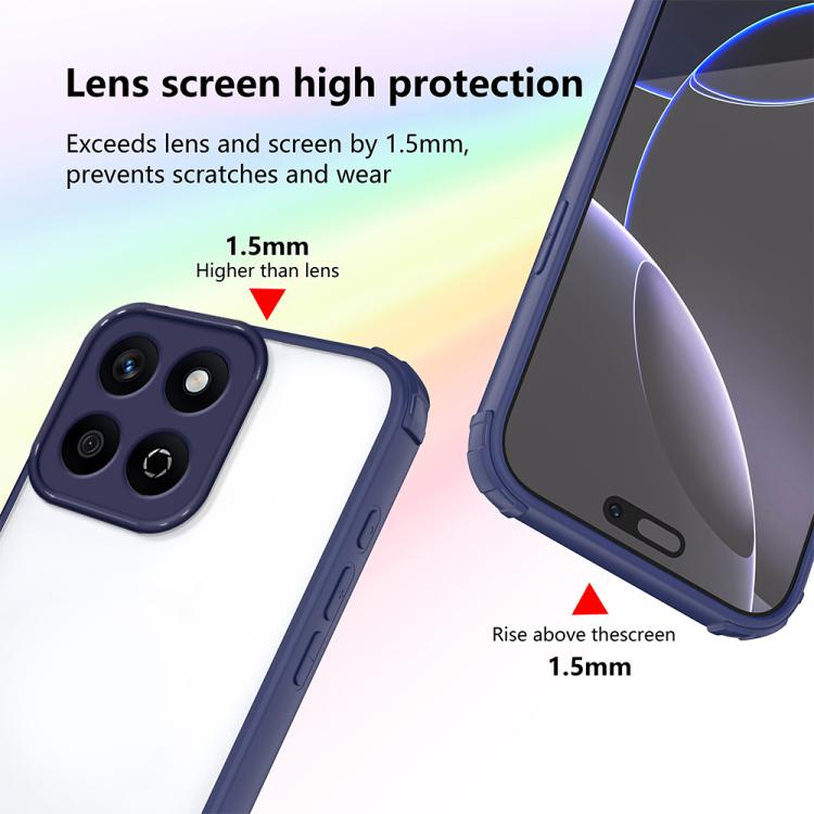 For Honor X7c 4G / 5G Four Corners Shield Shockproof TPU Hybrid PC Phone Case