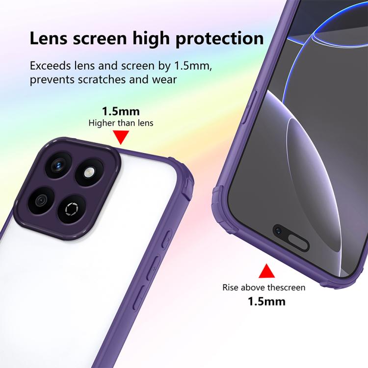 For Honor X7c 4G / 5G Four Corners Shield Shockproof TPU Hybrid PC Phone Case