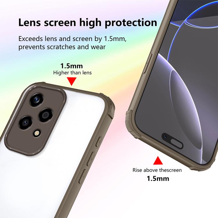 For Honor 200 Lite Global Four Corners Shield Shockproof TPU Hybrid PC Phone Case