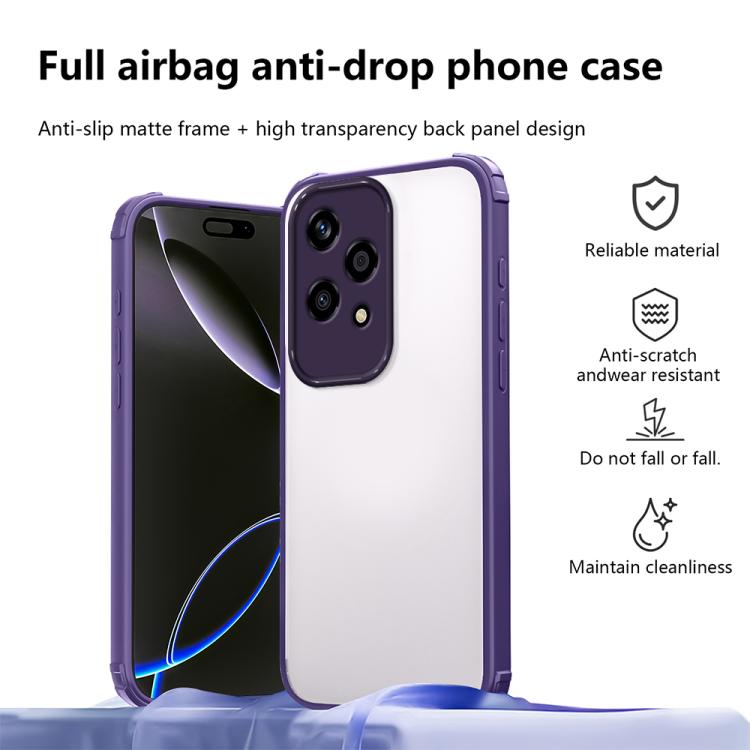For Honor 200 Lite Global Four Corners Shield Shockproof TPU Hybrid PC Phone Case
