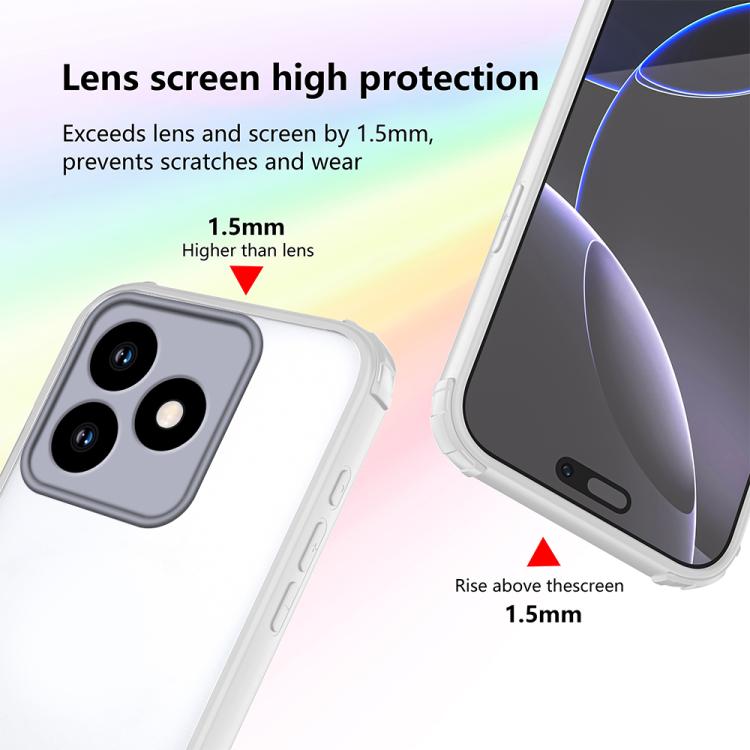 For Honor X5c / X5c Plus Four Corners Shield Shockproof TPU Hybrid PC Phone Case