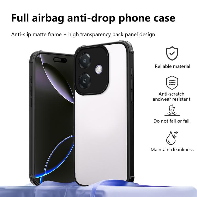 For OPPO A3x 5G Global Four Corners Shield Shockproof TPU Hybrid PC Phone Case