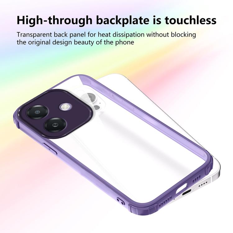 For OPPO A3x 5G Global Four Corners Shield Shockproof TPU Hybrid PC Phone Case