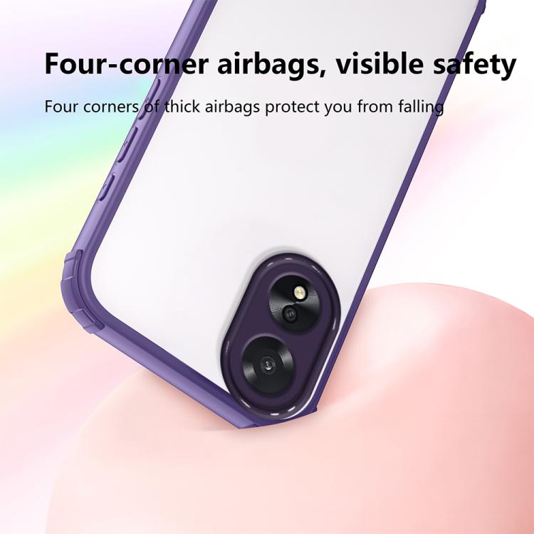 For OPPO A38 / A18 Four Corners Shield Shockproof TPU Hybrid PC Phone Case