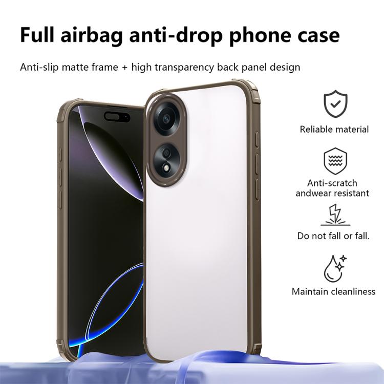 For OPPO A58 4G Four Corners Shield Shockproof TPU Hybrid PC Phone Case