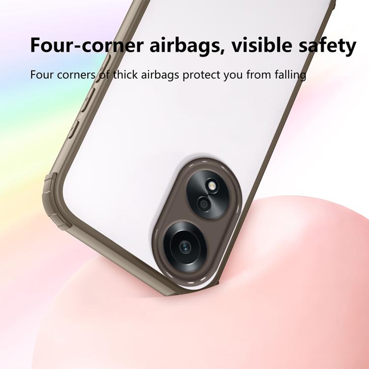 For OPPO A58 4G Four Corners Shield Shockproof TPU Hybrid PC Phone Case
