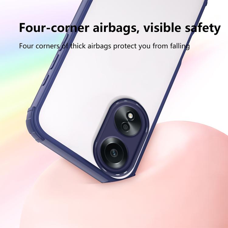 For OPPO A58 4G Four Corners Shield Shockproof TPU Hybrid PC Phone Case