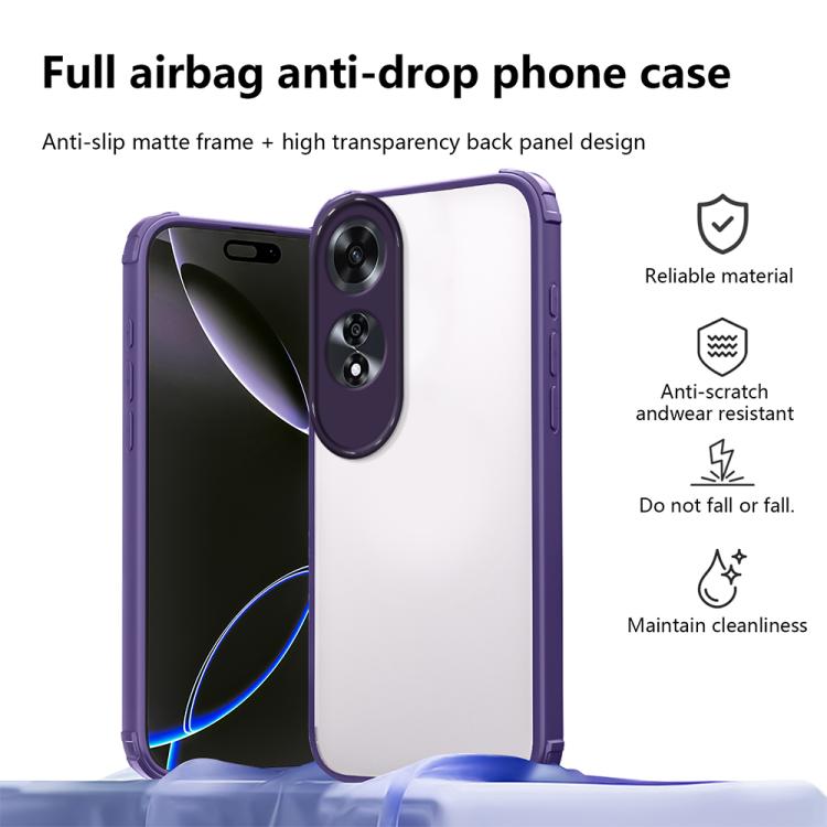 For OPPO A60 4G Four Corners Shield Shockproof TPU Hybrid PC Phone Case