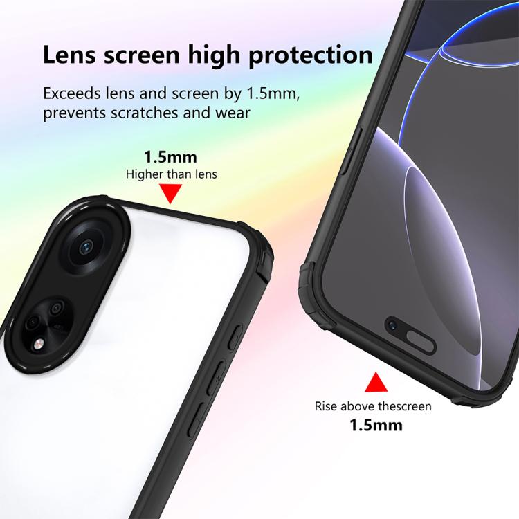 For OPPO A98 5G / F23 5G Four Corners Shield Shockproof TPU Hybrid PC Phone Case