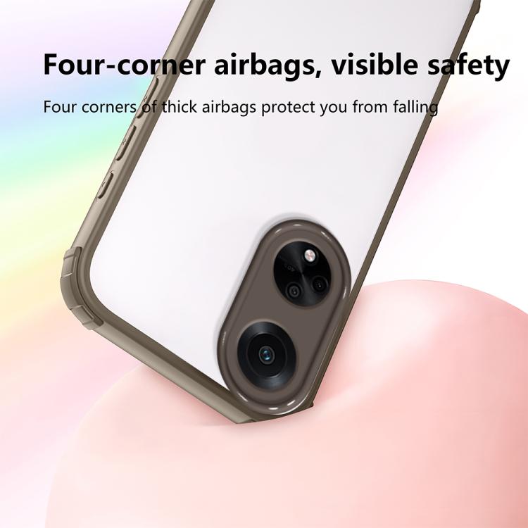 For OPPO A98 5G / F23 5G Four Corners Shield Shockproof TPU Hybrid PC Phone Case