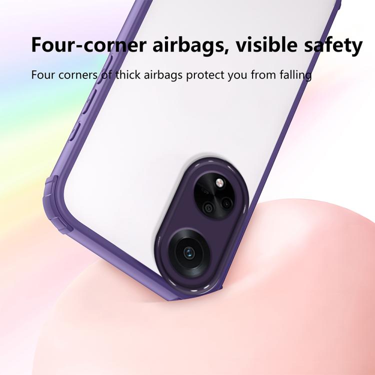 For OPPO A98 5G / F23 5G Four Corners Shield Shockproof TPU Hybrid PC Phone Case