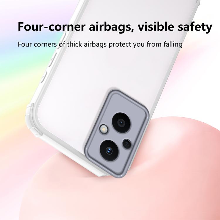 For OPPO Reno7 Z / F21 Pro 5G Four Corners Shield Shockproof TPU Hybrid PC Phone Case