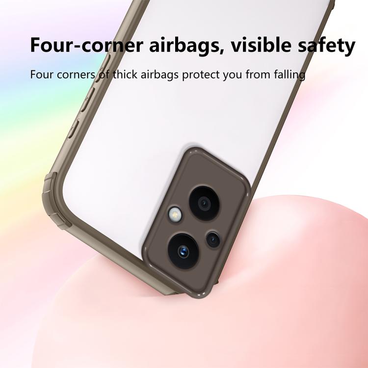 For OPPO Reno7 Z / F21 Pro 5G Four Corners Shield Shockproof TPU Hybrid PC Phone Case