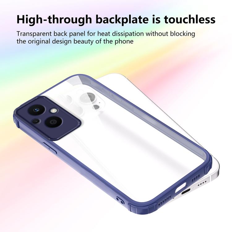 For OPPO Reno7 Z / F21 Pro 5G Four Corners Shield Shockproof TPU Hybrid PC Phone Case