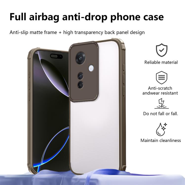 For OPPO Reno11 F Four Corners Shield Shockproof TPU Hybrid PC Phone Case