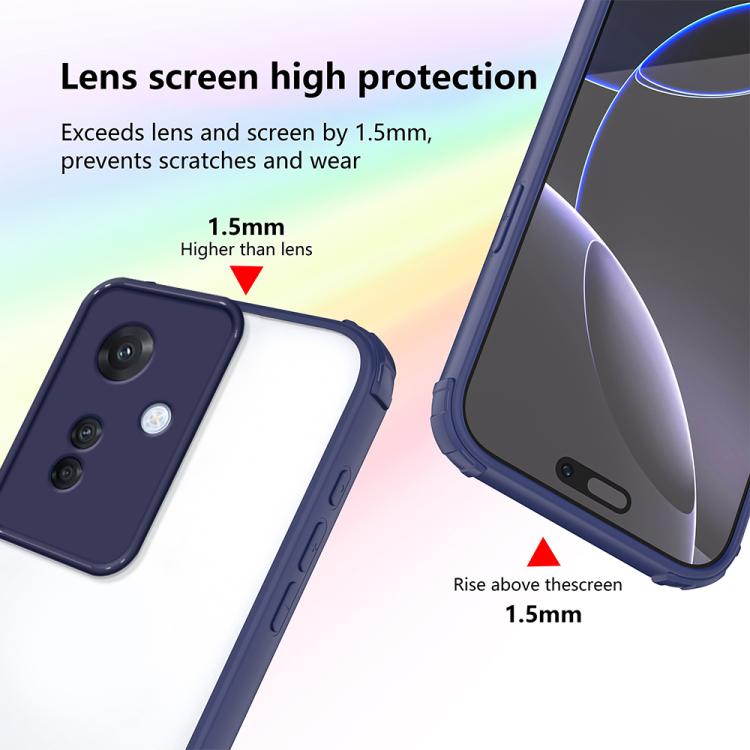 For OPPO Reno11 F Four Corners Shield Shockproof TPU Hybrid PC Phone Case
