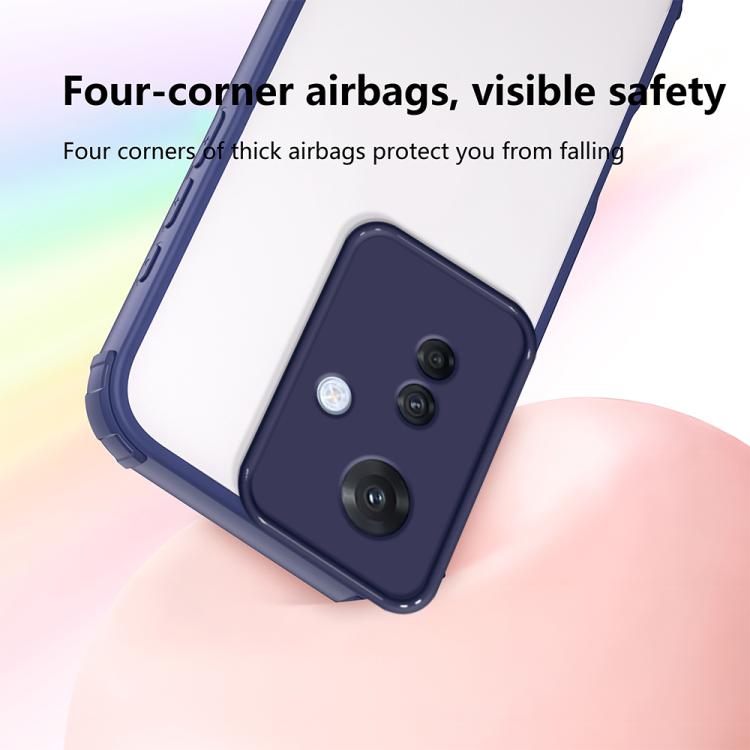 For OPPO Reno11 F Four Corners Shield Shockproof TPU Hybrid PC Phone Case
