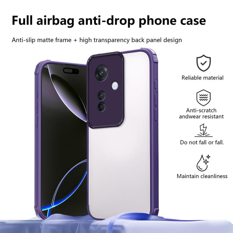 For OPPO Reno11 F Four Corners Shield Shockproof TPU Hybrid PC Phone Case