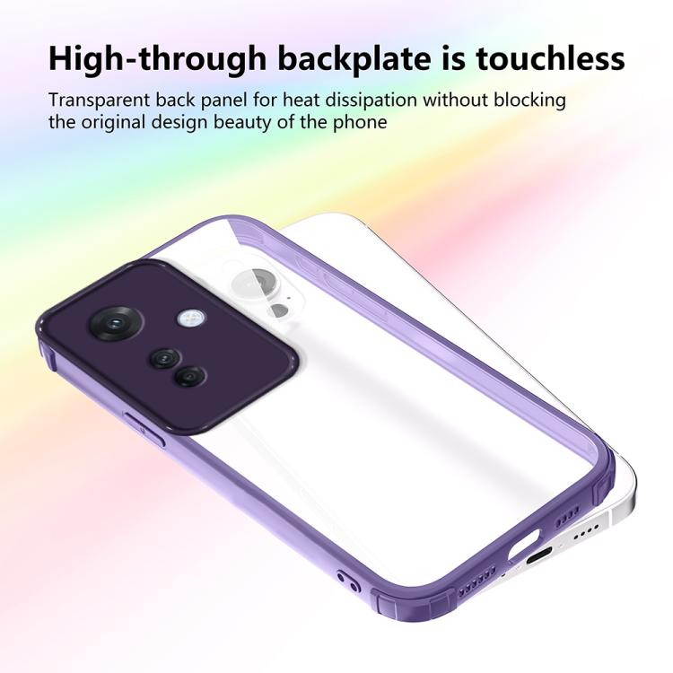 For OPPO Reno11 F Four Corners Shield Shockproof TPU Hybrid PC Phone Case