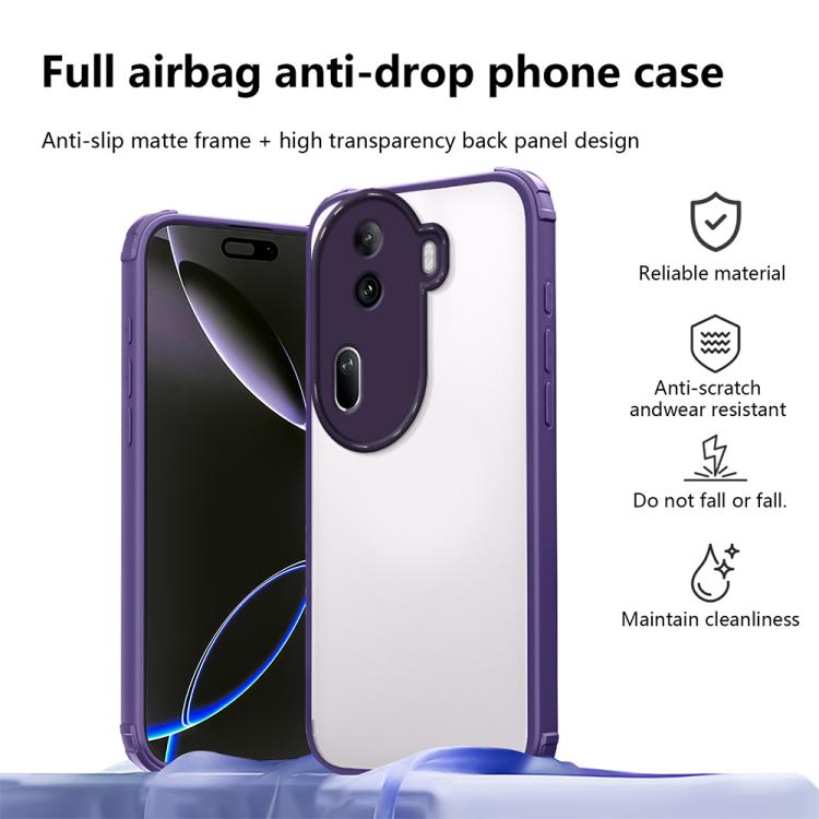 For OPPO Reno11 Pro Global Four Corners Shield Shockproof TPU Hybrid PC Phone Case