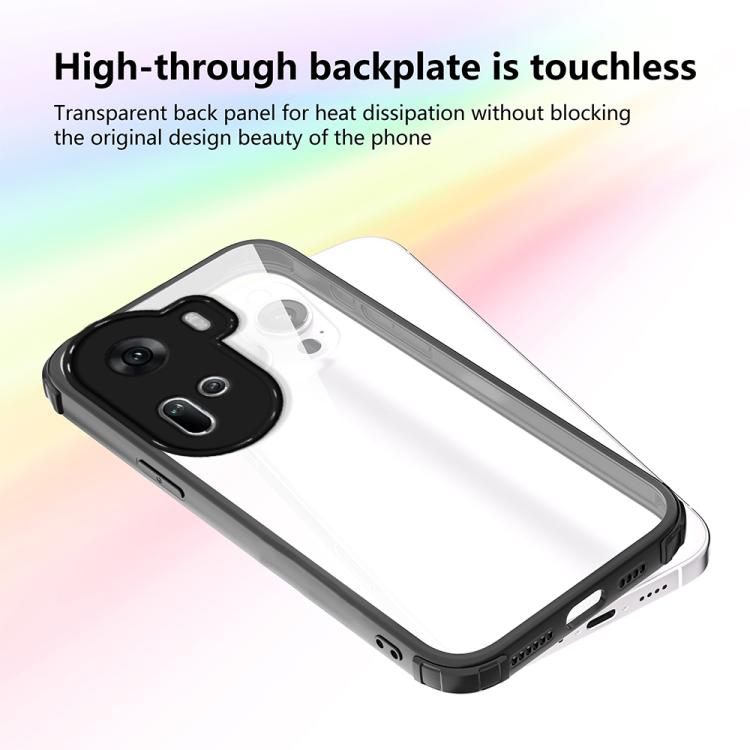 For OPPO Reno11 Global Four Corners Shield Shockproof TPU Hybrid PC Phone Case
