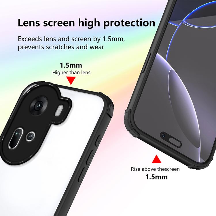 For OPPO Reno11 Global Four Corners Shield Shockproof TPU Hybrid PC Phone Case