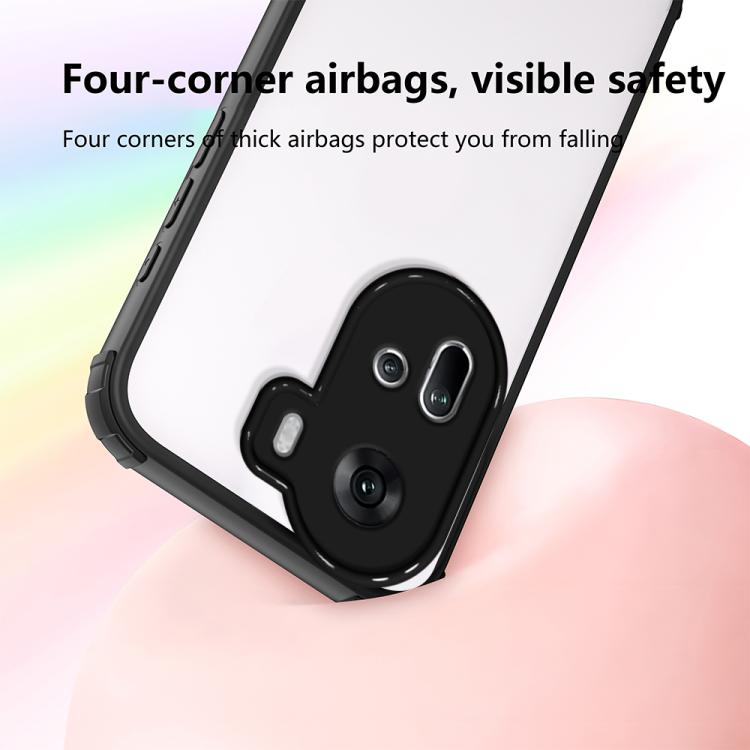 For OPPO Reno11 Global Four Corners Shield Shockproof TPU Hybrid PC Phone Case