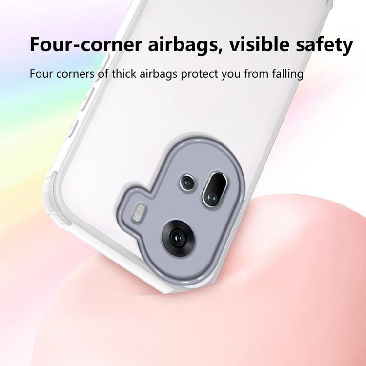 For OPPO Reno11 Global Four Corners Shield Shockproof TPU Hybrid PC Phone Case