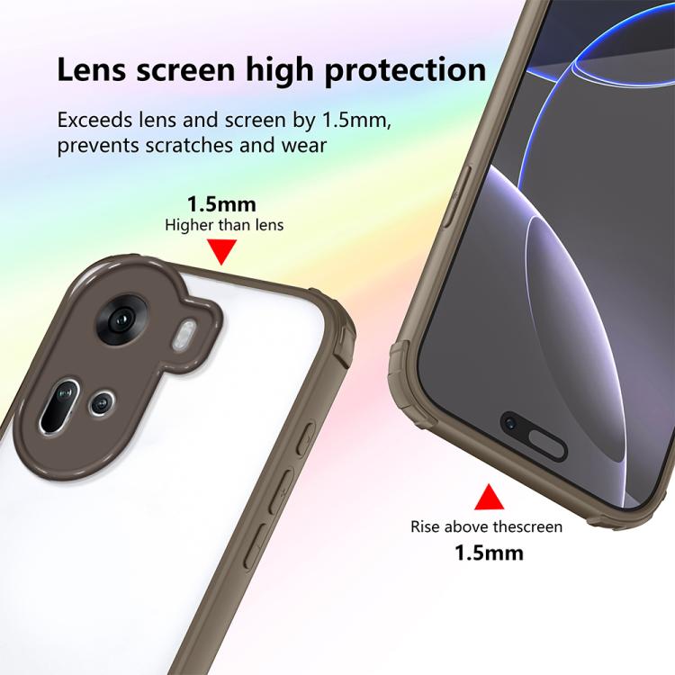 For OPPO Reno11 Global Four Corners Shield Shockproof TPU Hybrid PC Phone Case