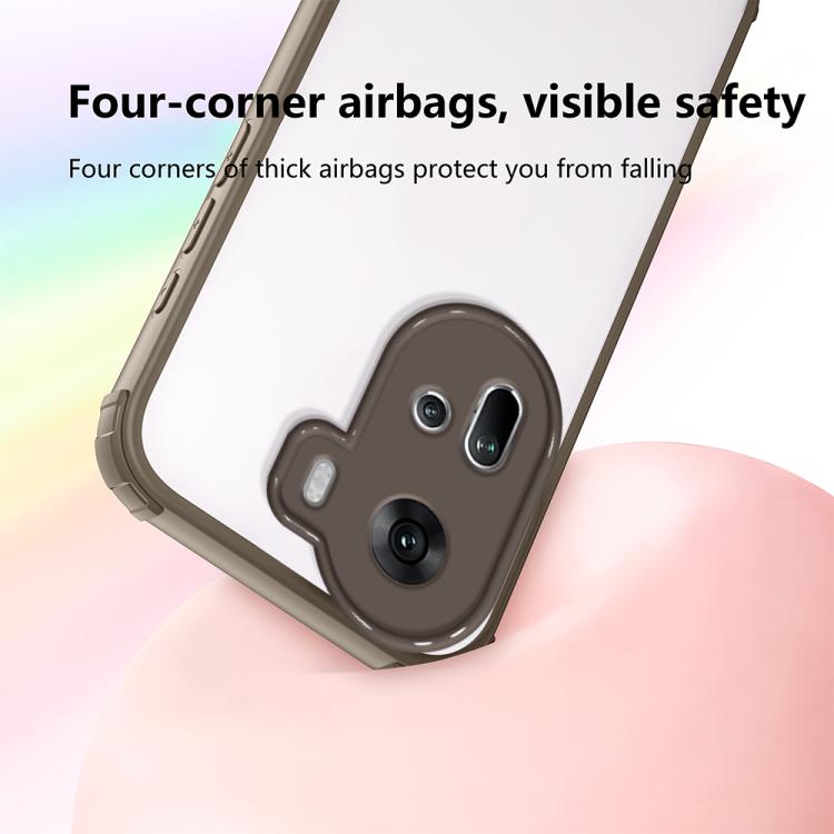 For OPPO Reno11 Global Four Corners Shield Shockproof TPU Hybrid PC Phone Case