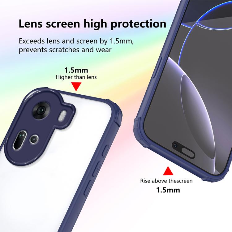 For OPPO Reno11 Global Four Corners Shield Shockproof TPU Hybrid PC Phone Case