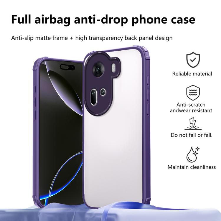 For OPPO Reno11 Global Four Corners Shield Shockproof TPU Hybrid PC Phone Case
