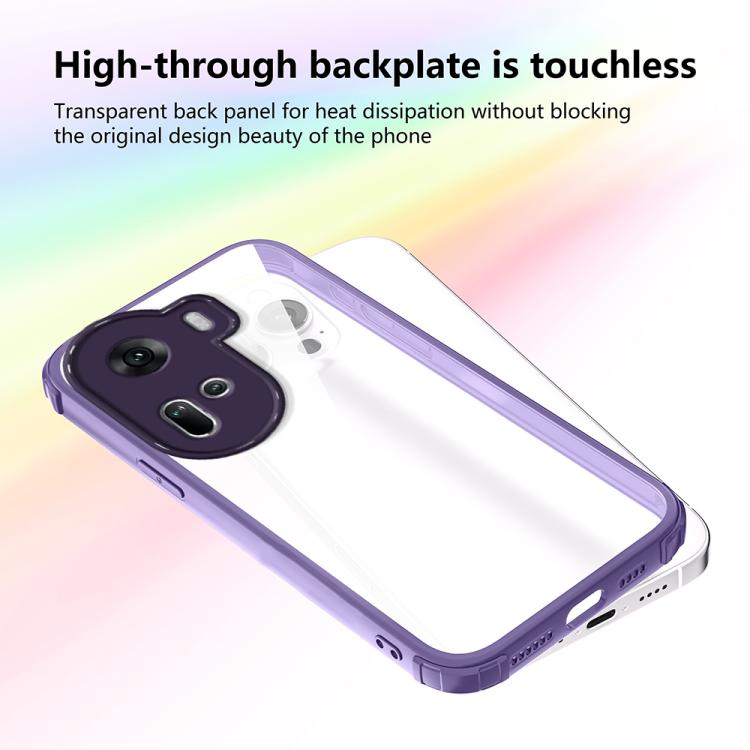 For OPPO Reno11 Global Four Corners Shield Shockproof TPU Hybrid PC Phone Case