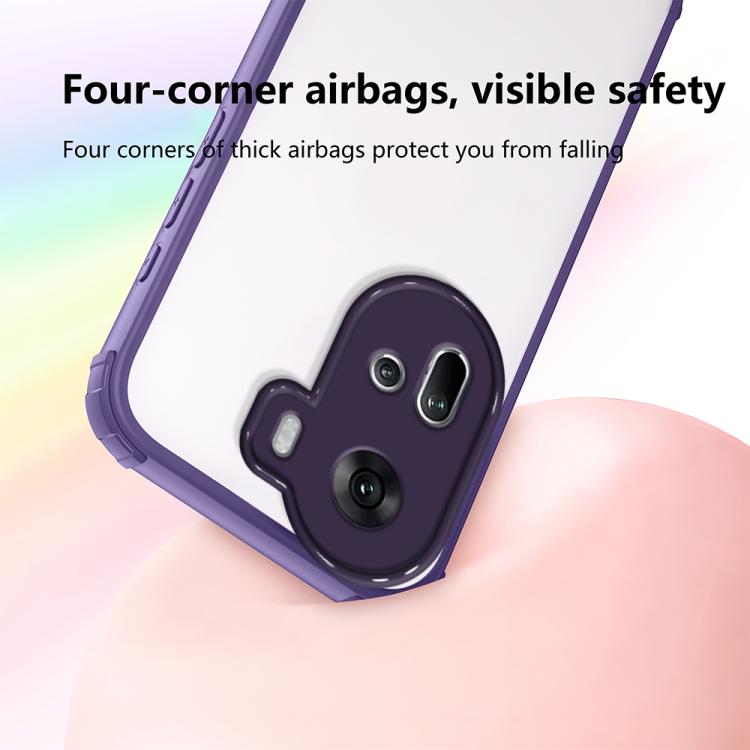 For OPPO Reno11 Global Four Corners Shield Shockproof TPU Hybrid PC Phone Case