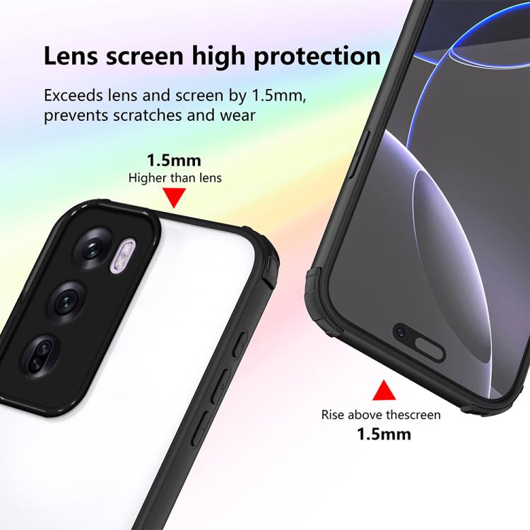 For OPPO Reno12 Pro Global Four Corners Shield Shockproof TPU Hybrid PC Phone Case