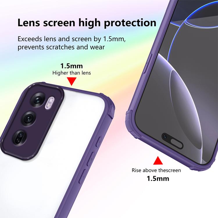 For OPPO Reno12 Pro Global Four Corners Shield Shockproof TPU Hybrid PC Phone Case