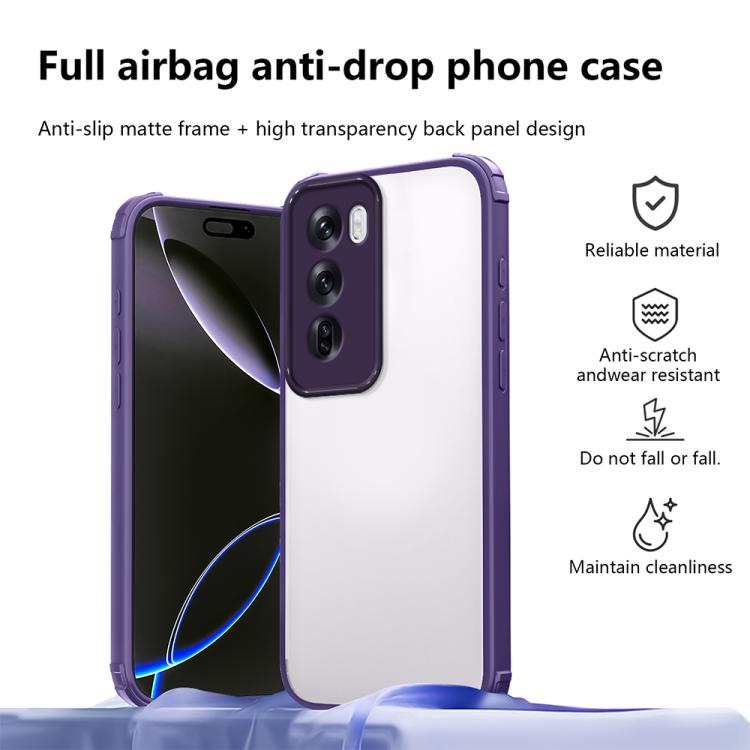 For OPPO Reno12 Global Four Corners Shield Shockproof TPU Hybrid PC Phone Case