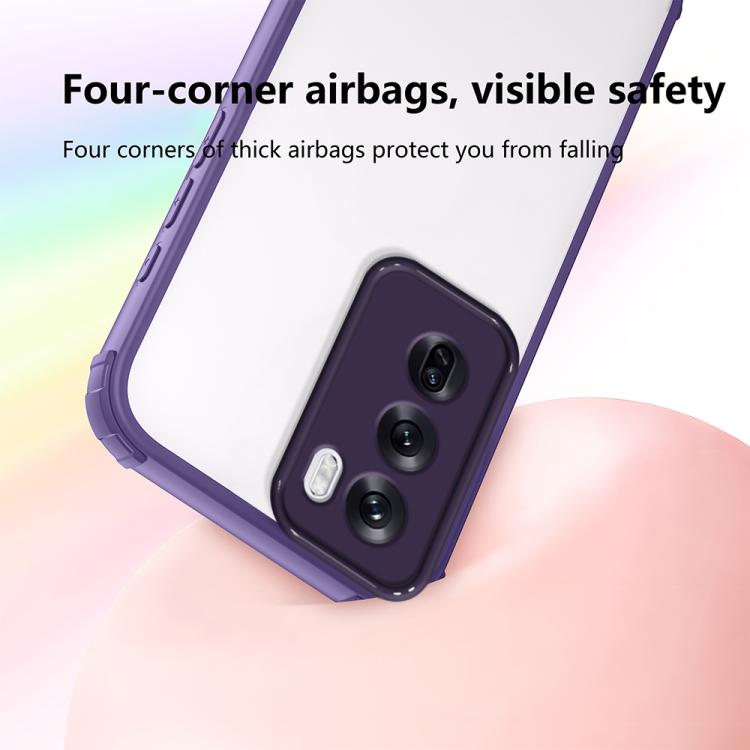 For OPPO Reno12 Global Four Corners Shield Shockproof TPU Hybrid PC Phone Case