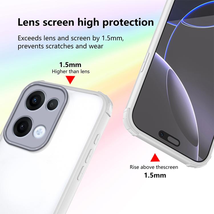 For OPPO Reno13 Global Four Corners Shield Shockproof TPU Hybrid PC Phone Case