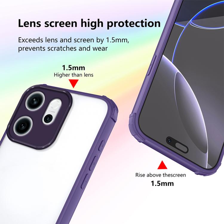 For OPPO Reno14 F 5G Four Corners Shield Shockproof TPU Hybrid PC Phone Case