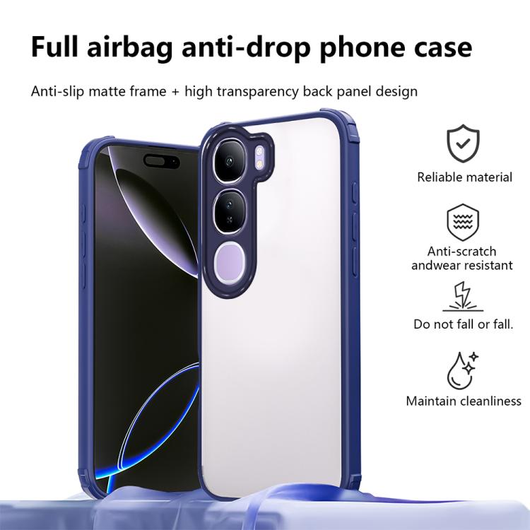 For vivo Y31 5G / Y21d 4G Four Corners Shield Shockproof TPU Hybrid PC Phone Case